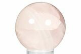 Polished Rose Quartz Sphere - Madagascar #253796-1